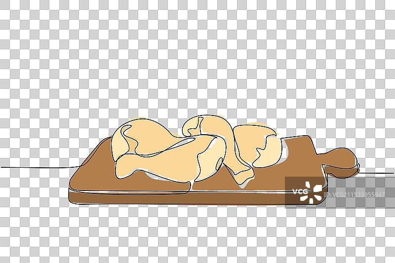 单线条绘制的堆叠下大腿图片素材