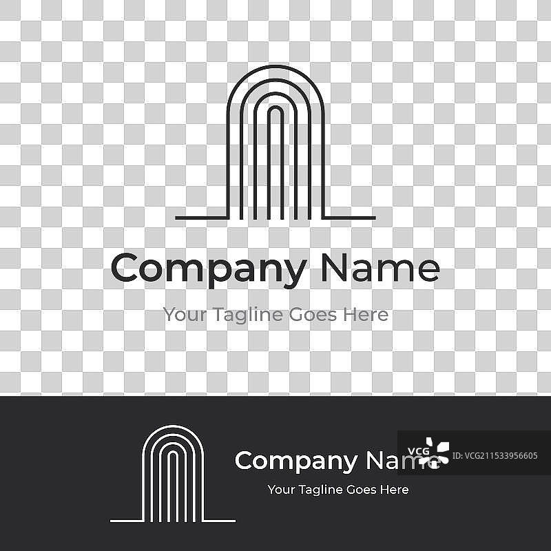 简单的开放门抽象logo设计室内图片素材