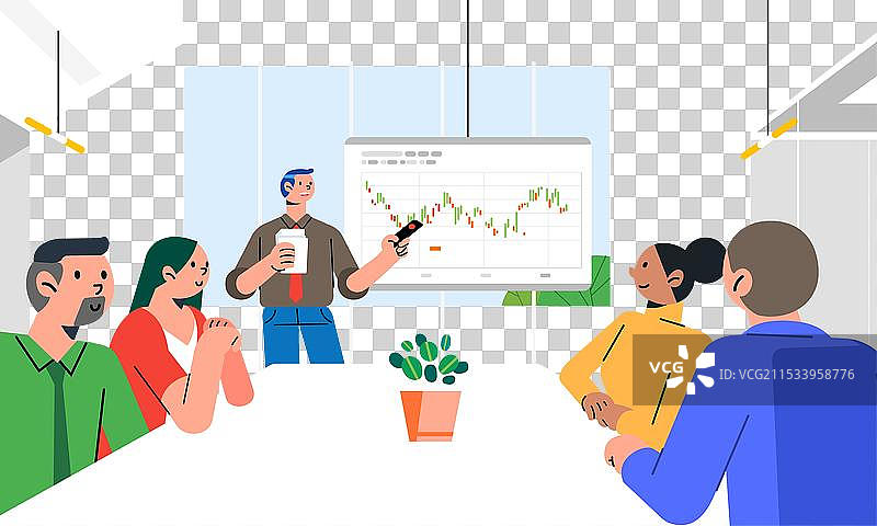 公司员工会议的业务报告图片素材