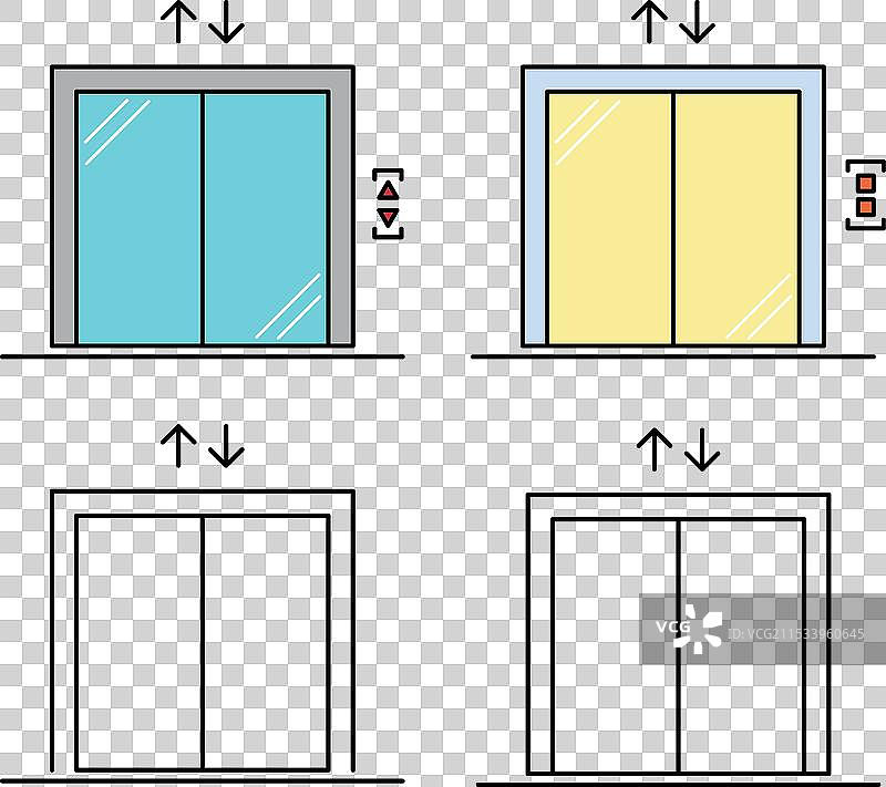 电梯图标图形设计标志集图片素材