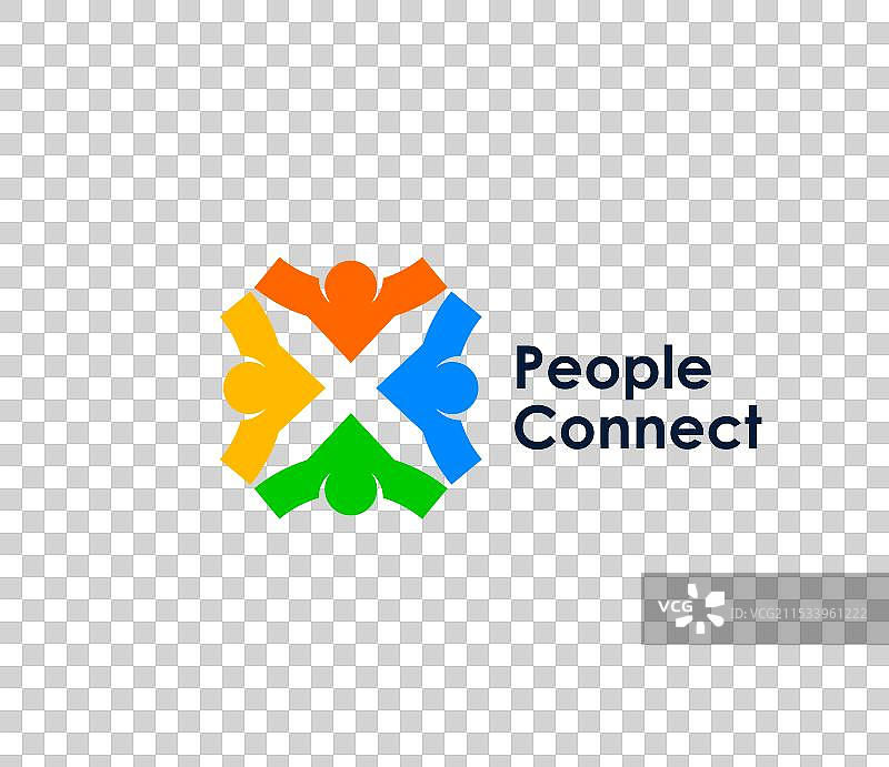 连接人群图标 社区或团队合作 联合图片素材