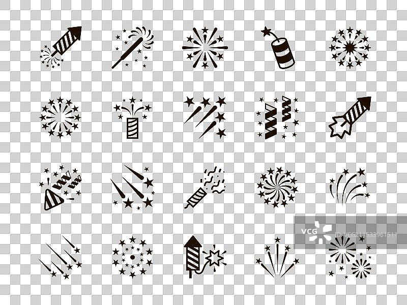 烟花图标派对闪光新年星星图片素材