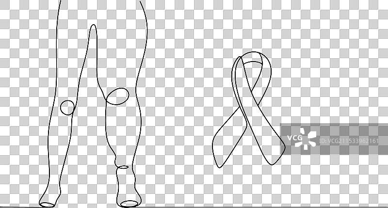 淋巴水肿腿部疾病药物丝带图片素材