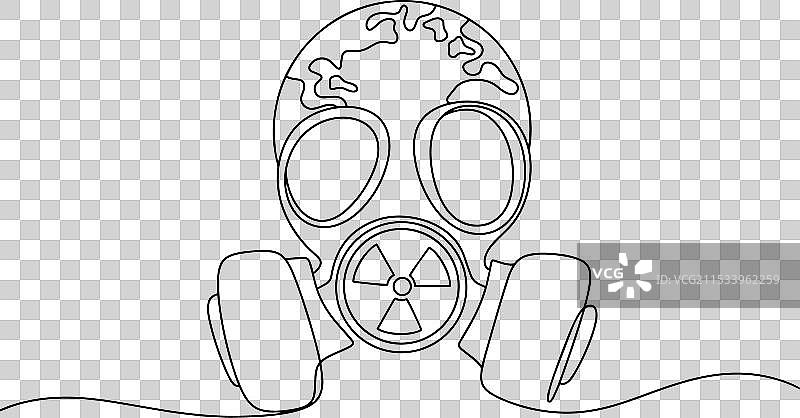 防毒面具与辐射图片素材