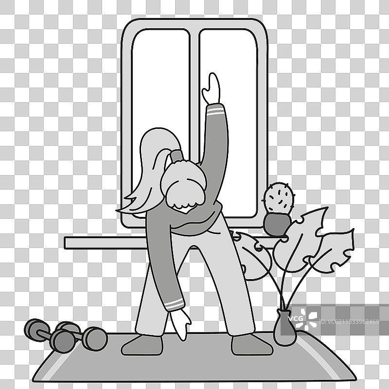 人们进行有氧运动和锻炼例程图片素材