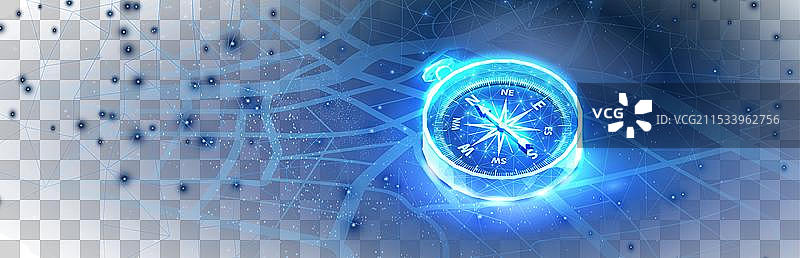 地图上的商业战略指南针图片素材