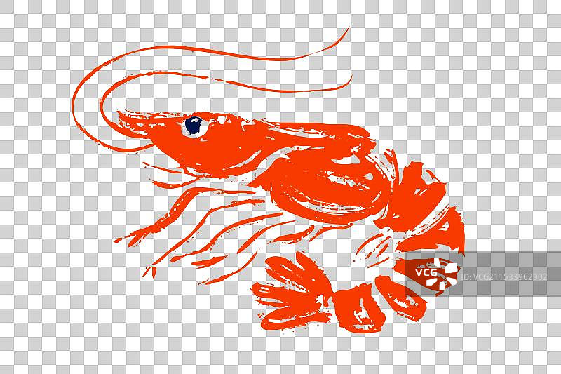 亚洲美食的虾图标图片素材