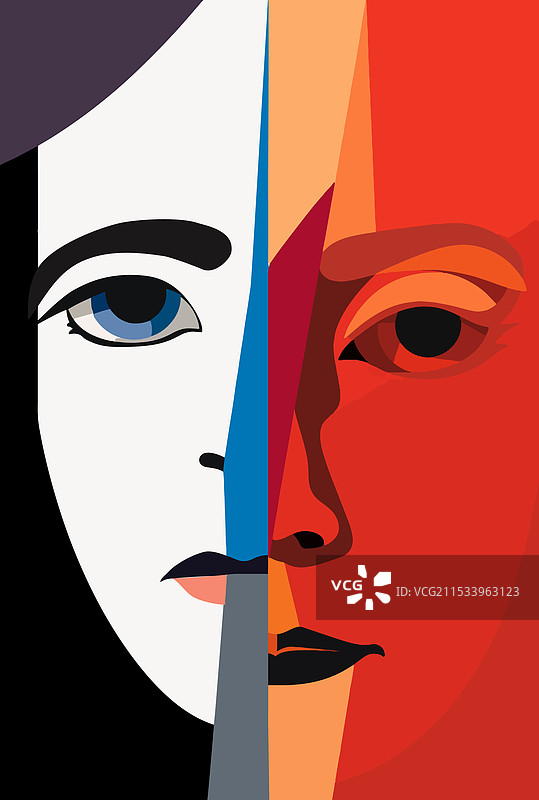 情感的双重性质图片素材