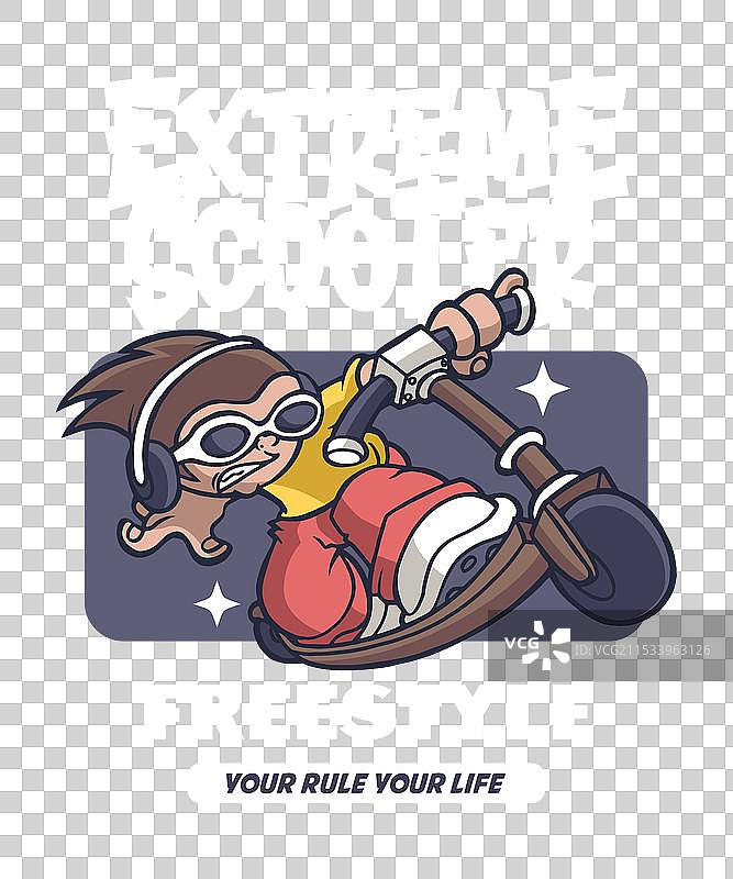 极限滑板车图片素材