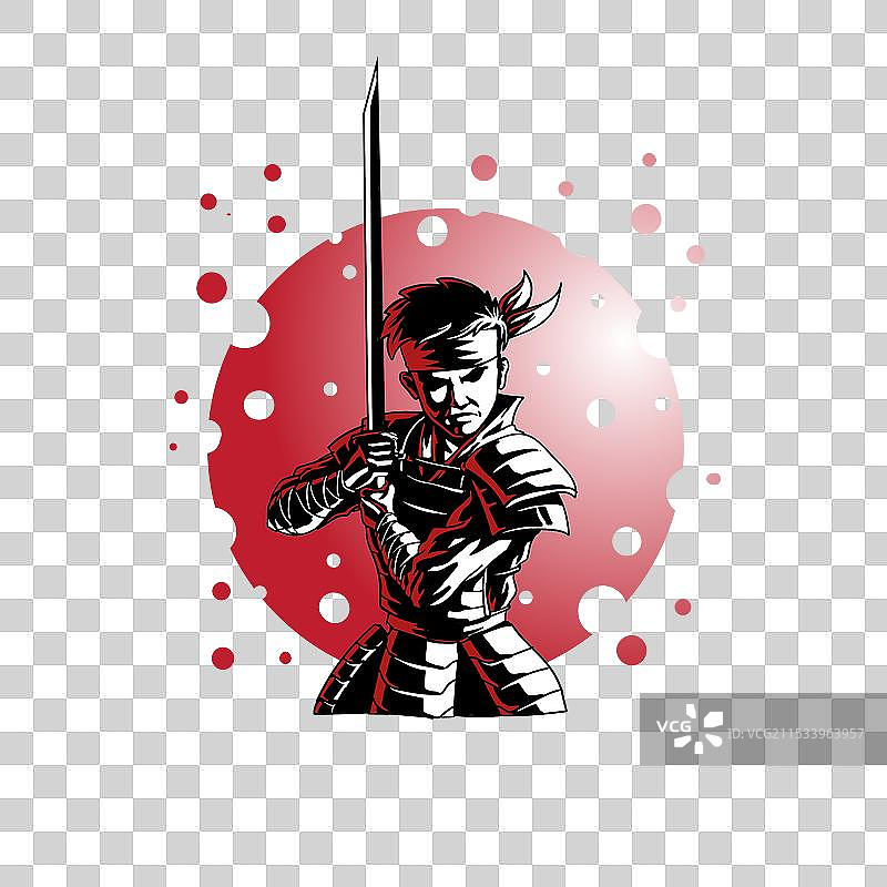 武士持剑图片素材