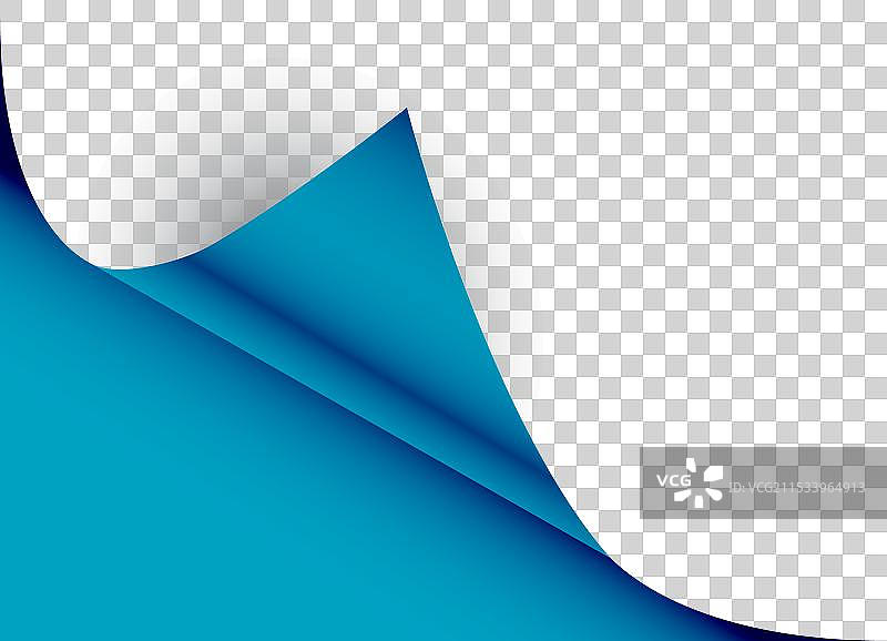 逼真的空白纸张折角样机设计图片素材