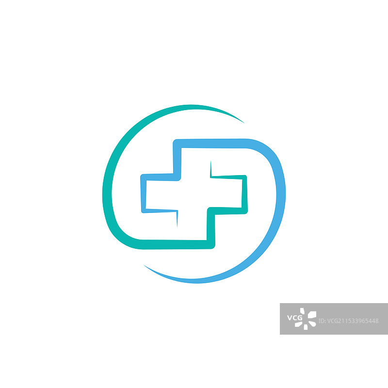 医疗十字医院诊所圆形标志图标图片素材