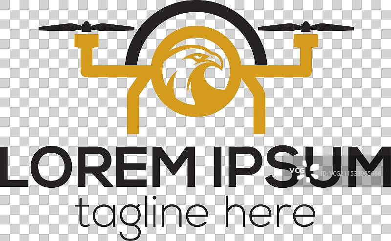 干净现代的鹰与无人机标志设计图片素材