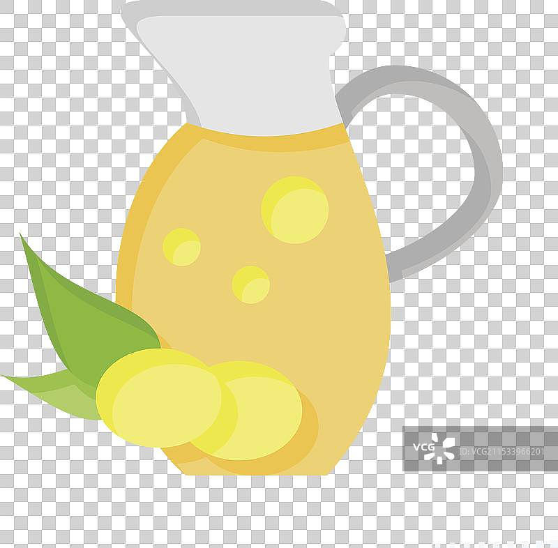 与素食符号相关的橄榄油图标，扁平风格图片素材