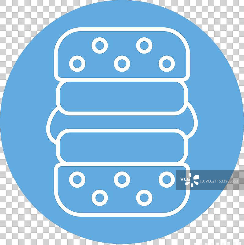 与蓝色素食符号相关的素食汉堡图标图片素材