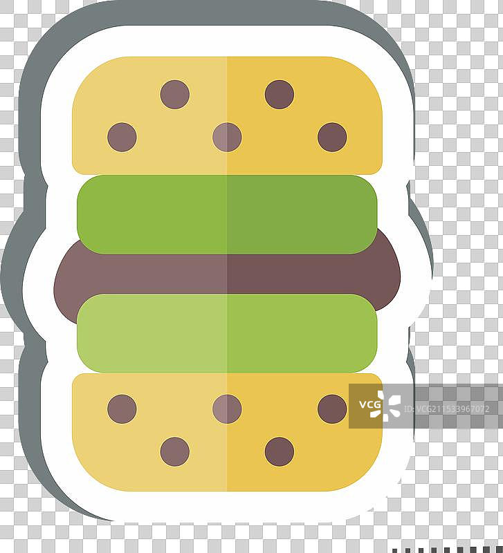 与素食符号相关的素食汉堡贴纸图片素材