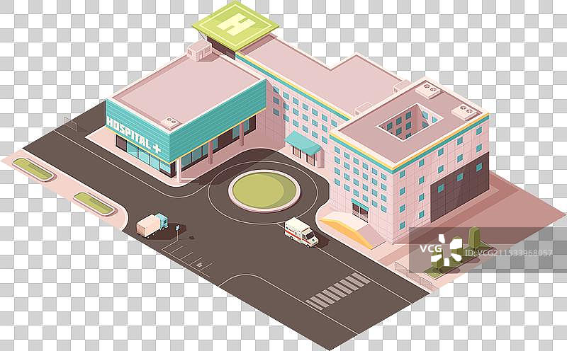 医院等距模型图片素材