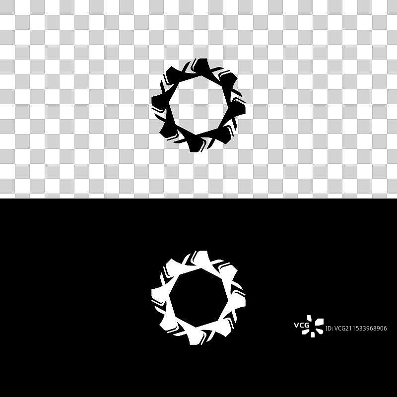 圆形标志剪影设计 圆形图标图片素材