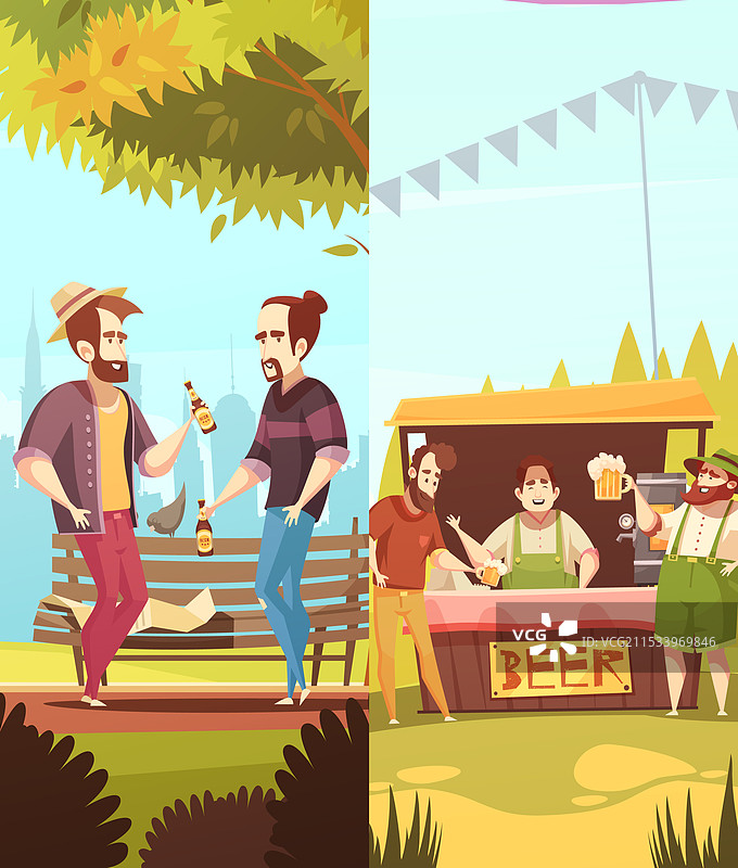 啤酒竖幅横幅图片素材