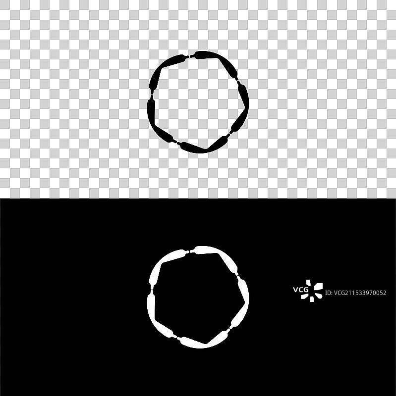 黑白圆形标志设计图片素材