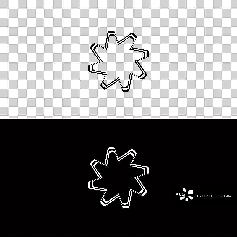 黑白圆形标志模板设计图片素材