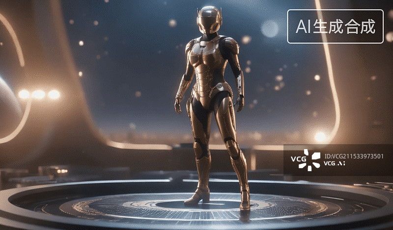 【AI数字艺术】未来战士图片素材