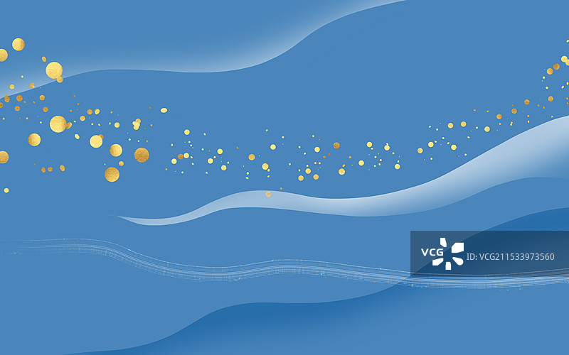 蓝色调金色颗粒波纹背景图片素材