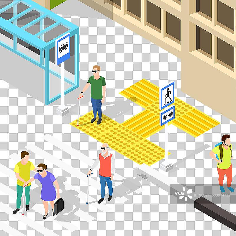 盲道人行道铺设背景图片素材