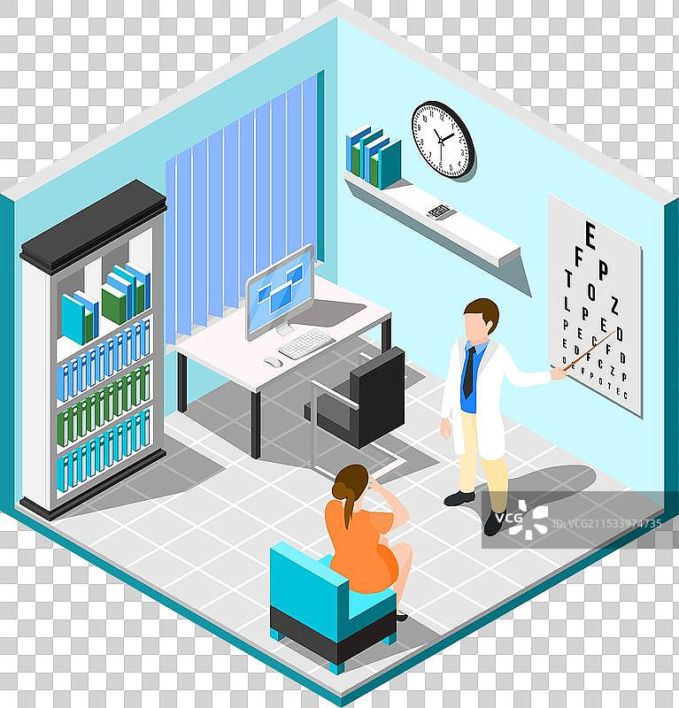 眼科医生的工作场景图片素材