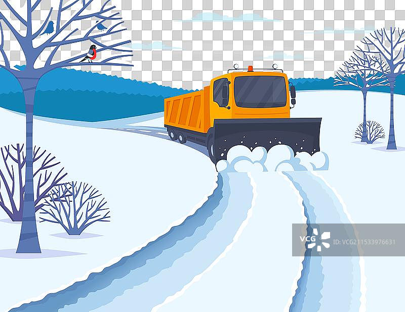 雪地运输图片素材
