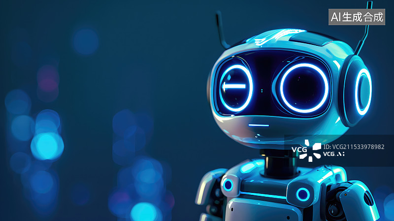 【AI数字艺术】迷你的小型机器人图片素材