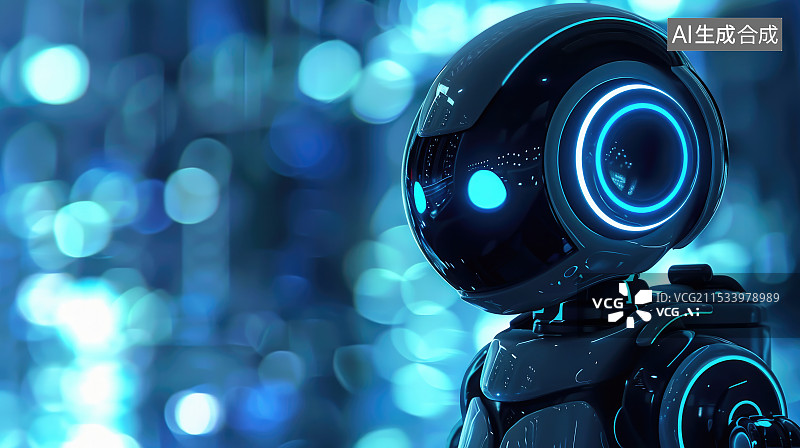 【AI数字艺术】迷你的小型机器人图片素材