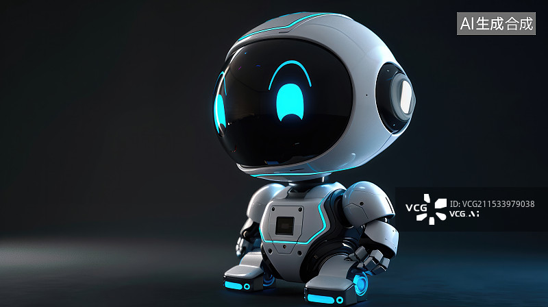 【AI数字艺术】迷你的小型机器人图片素材