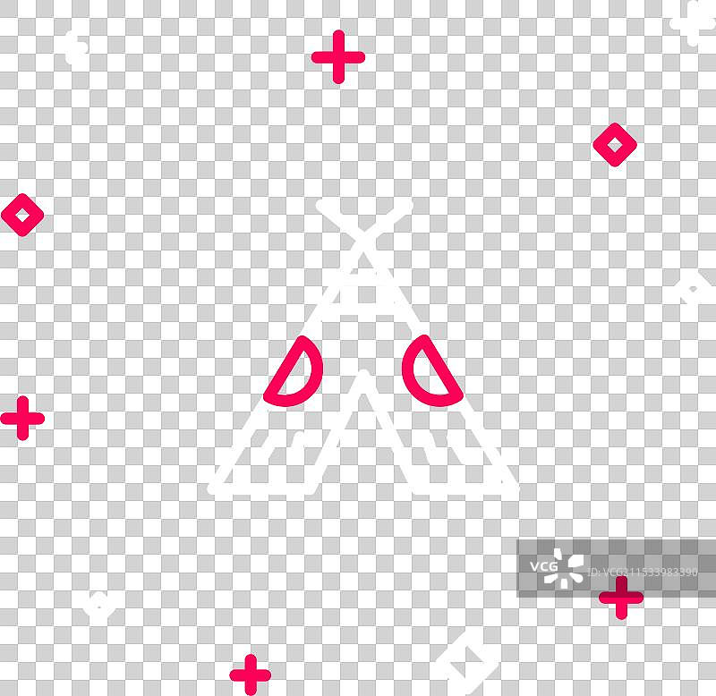 传统印度帐篷或圆顶屋图标图片素材