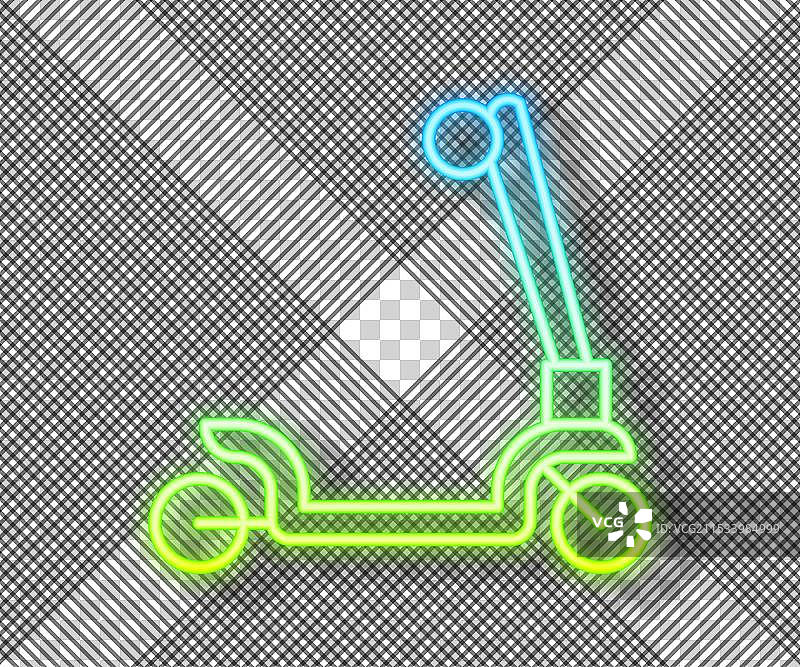 发光霓虹线儿童滑板车图片素材