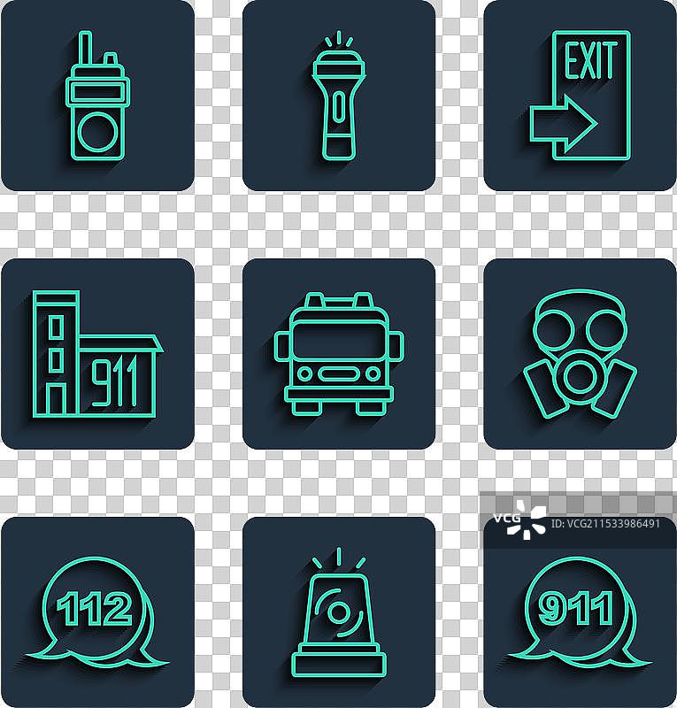 紧急呼叫闪光灯警报器 911 火灾图片素材