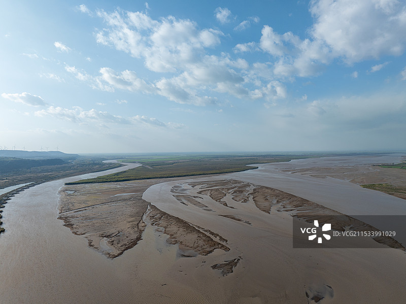 山西省渭南市潼关县黄河风景区大场景图片素材