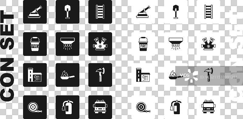 消防逃生喷淋系统水桶软管卷盘图片素材