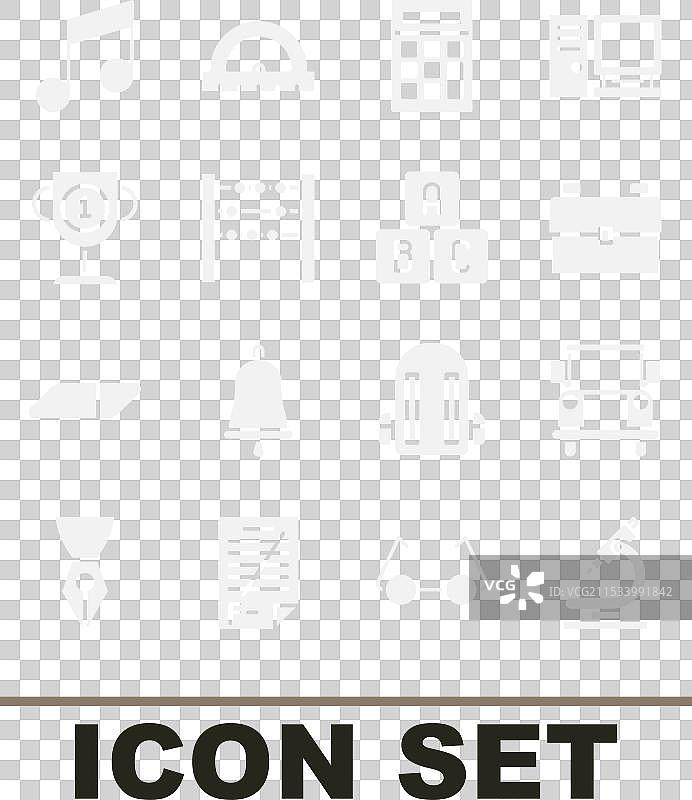 显微镜、校车、背包、计算器图片素材