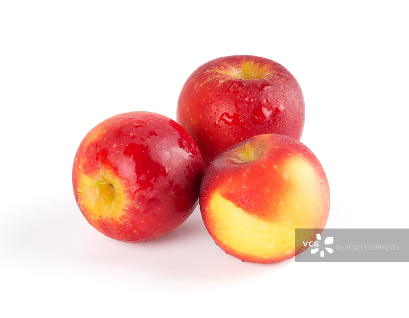 新鲜的新西兰火箭苹果孤立在白色背景上图片素材
