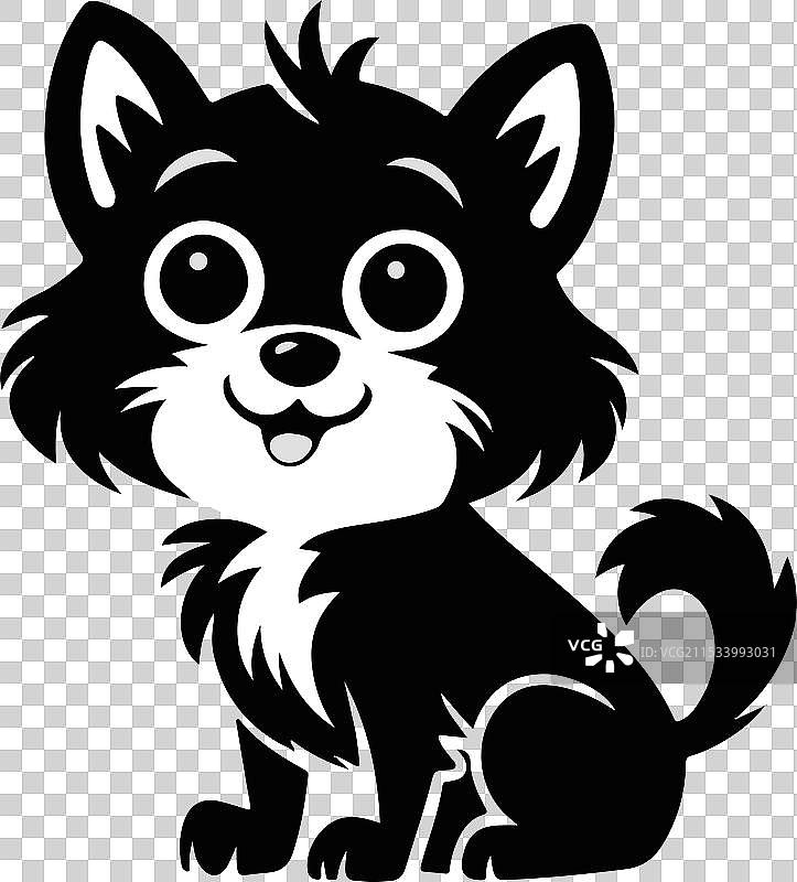 可爱的狗狗吉祥物角色设计图片素材