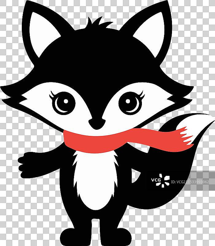 可爱的狐狸吉祥物角色设计图片素材