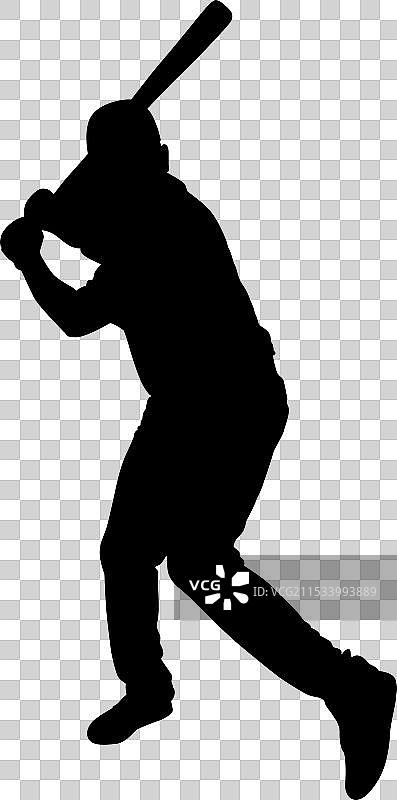 棒球运动员的剪影设计图片素材
