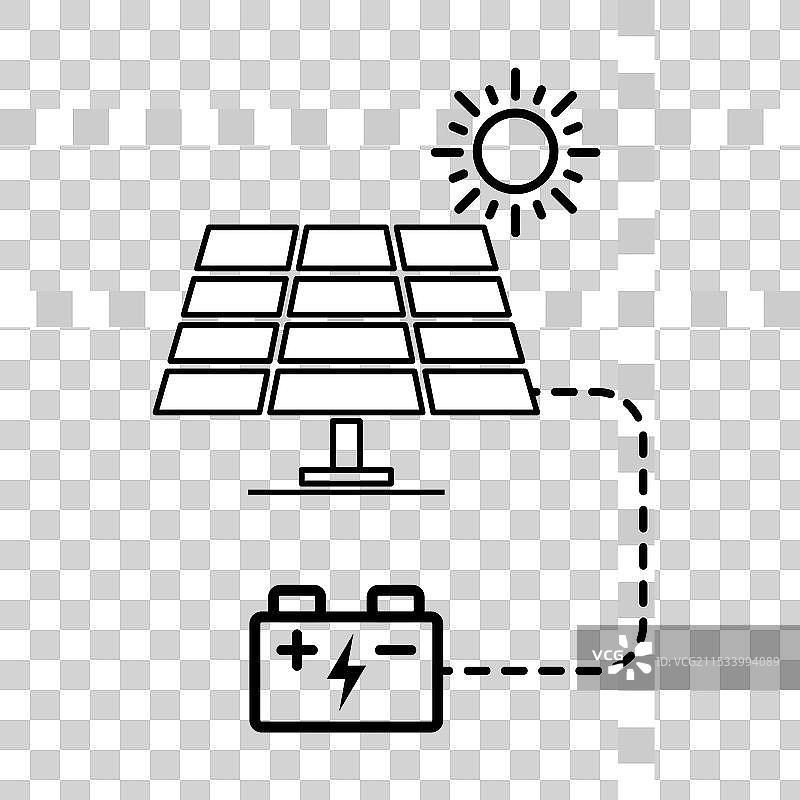 太阳能电池板图标 绿色能源技术 生态图片素材
