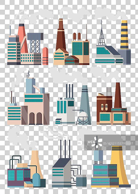 工业工厂图标集图片素材