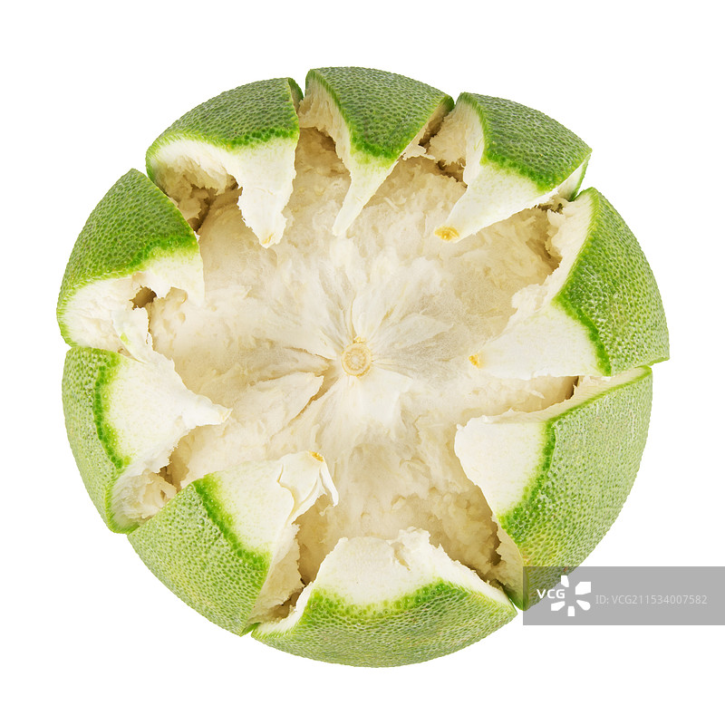 新鲜的泰国金柚孤立在白色背景上图片素材