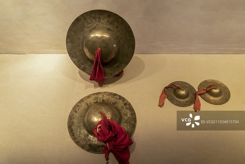 湖北省宜昌市宜昌博物馆“风情三峡”展：铜镲（近现代，2018年远安县洋坪镇征集）图片素材