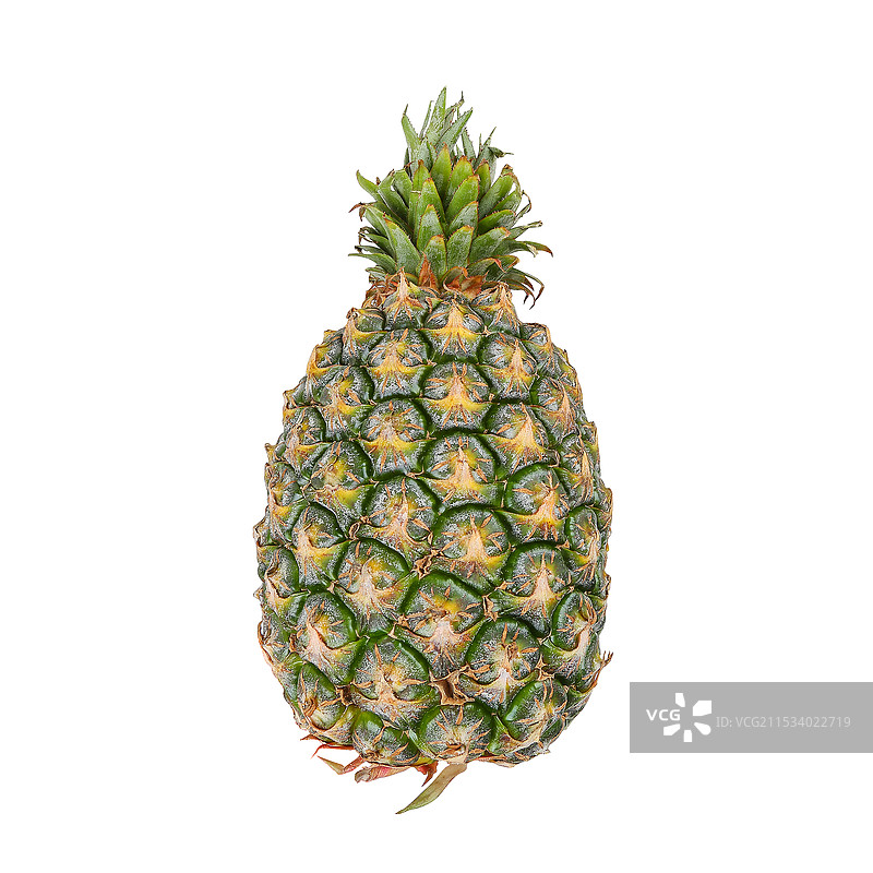 新鲜的金钻凤梨孤立在白色背景上图片素材
