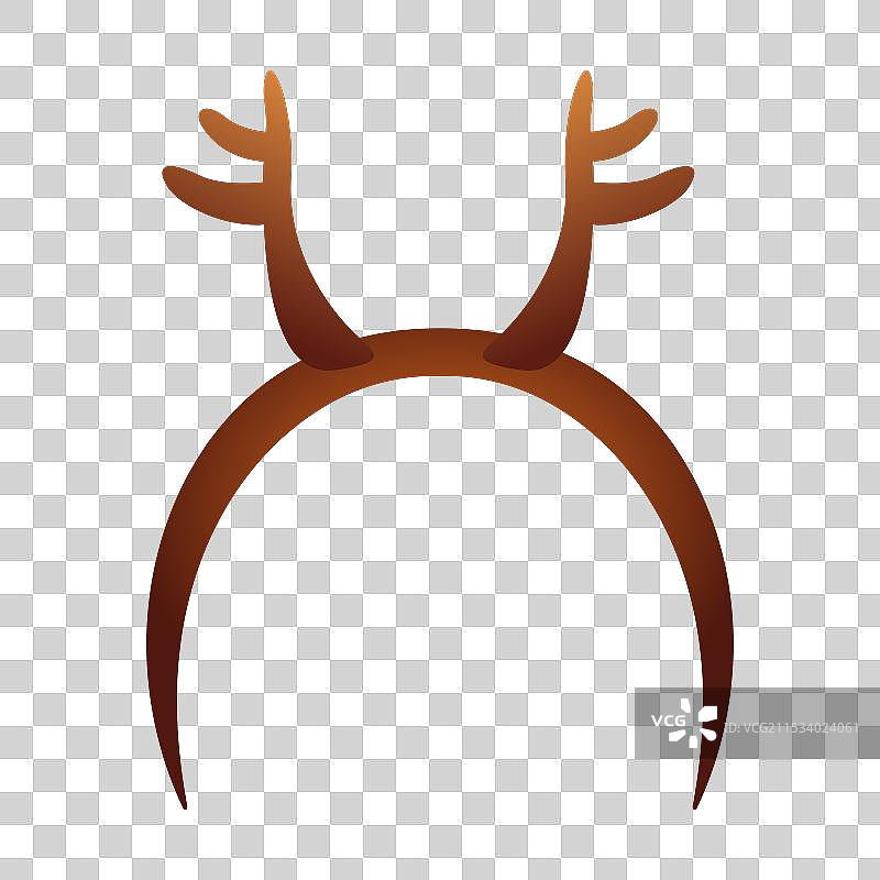 圣诞节鹿角头饰插画装饰元素图片素材