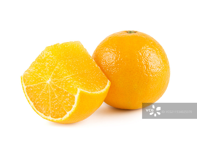 新鲜的爱媛橙孤立在白色背景上图片素材